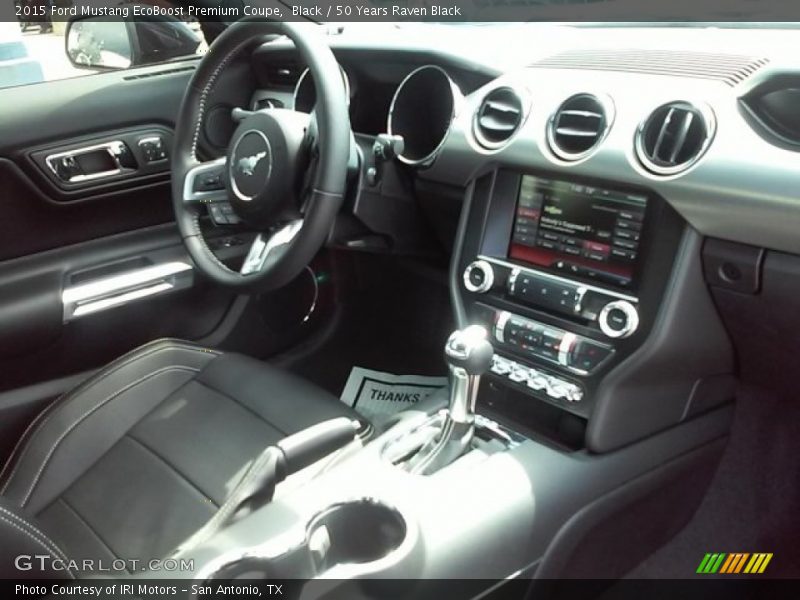 Black / 50 Years Raven Black 2015 Ford Mustang EcoBoost Premium Coupe