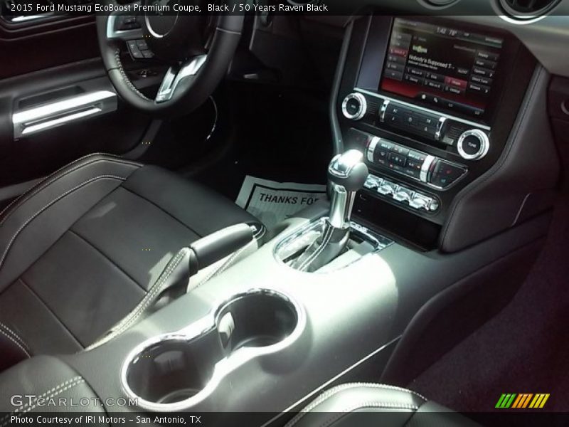 Black / 50 Years Raven Black 2015 Ford Mustang EcoBoost Premium Coupe