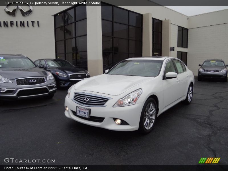 Moonlight White / Stone 2013 Infiniti G 37 Journey Sedan