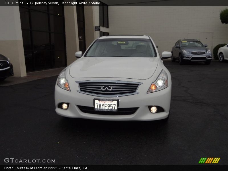 Moonlight White / Stone 2013 Infiniti G 37 Journey Sedan
