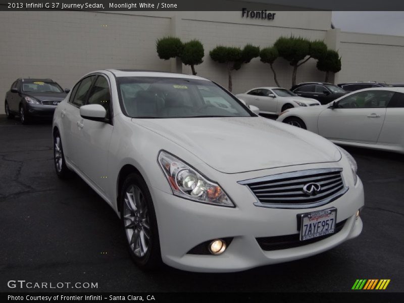 Moonlight White / Stone 2013 Infiniti G 37 Journey Sedan