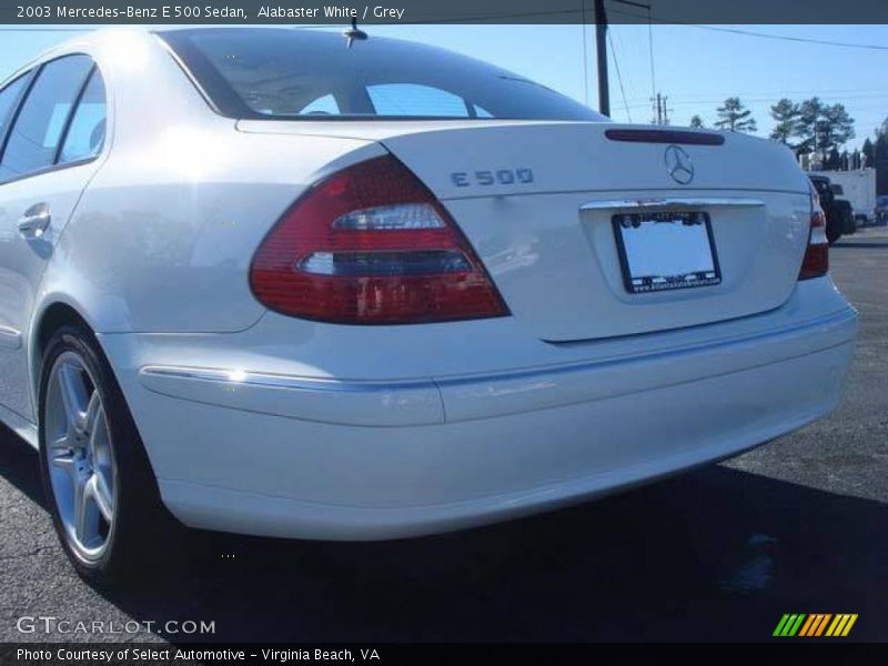 Alabaster White / Grey 2003 Mercedes-Benz E 500 Sedan