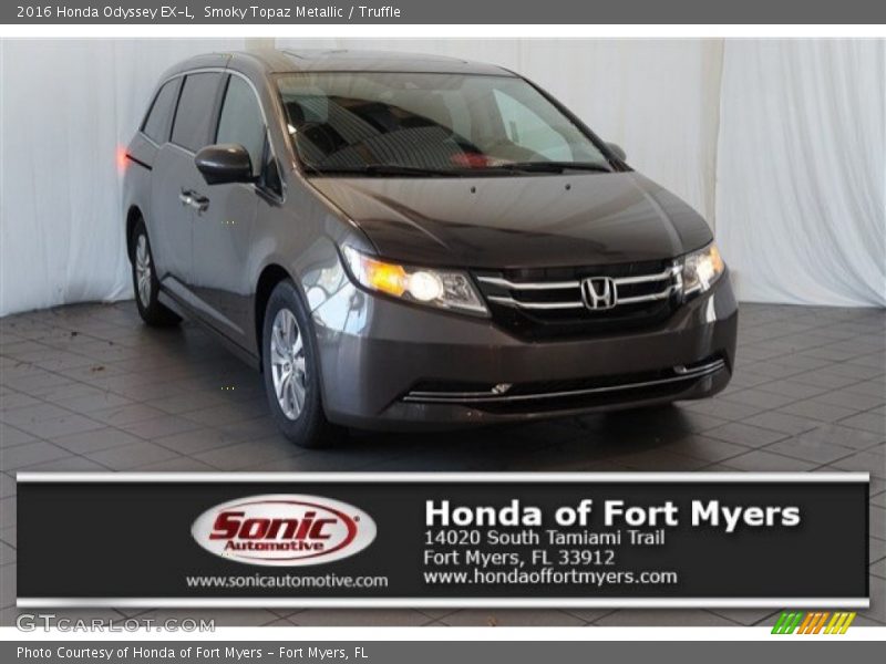 Smoky Topaz Metallic / Truffle 2016 Honda Odyssey EX-L