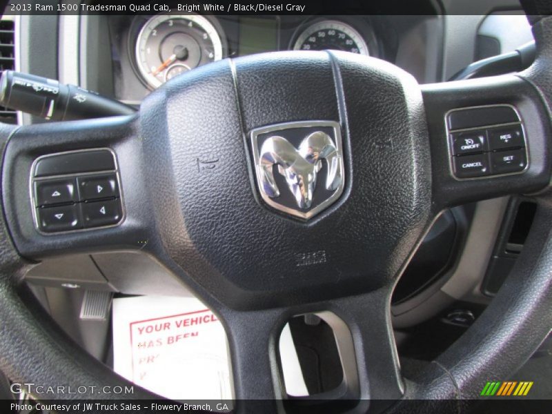 Bright White / Black/Diesel Gray 2013 Ram 1500 Tradesman Quad Cab