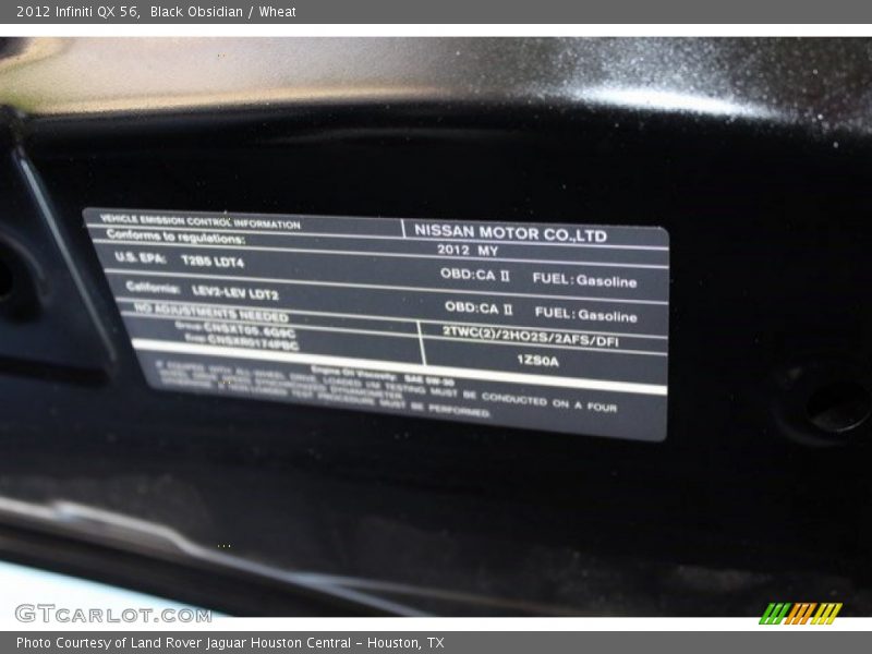 Black Obsidian / Wheat 2012 Infiniti QX 56