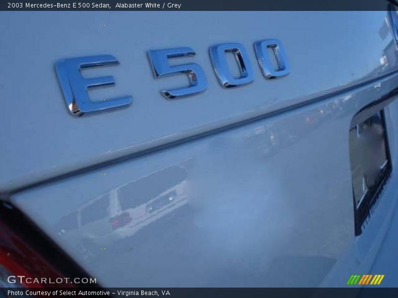 Alabaster White / Grey 2003 Mercedes-Benz E 500 Sedan