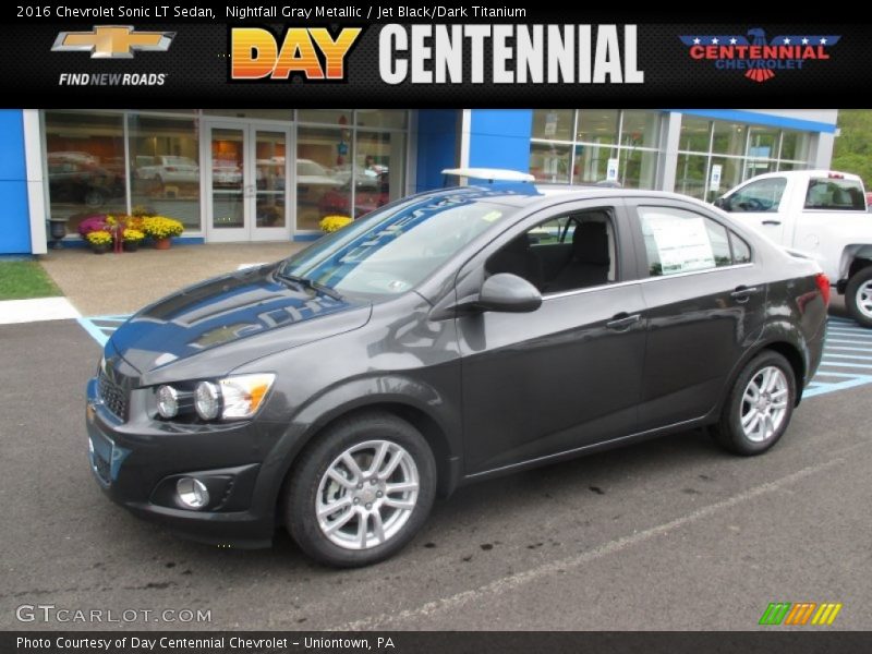 Nightfall Gray Metallic / Jet Black/Dark Titanium 2016 Chevrolet Sonic LT Sedan