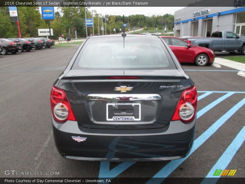 Nightfall Gray Metallic / Jet Black/Dark Titanium 2016 Chevrolet Sonic LT Sedan