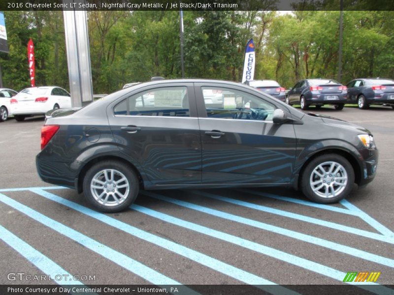 Nightfall Gray Metallic / Jet Black/Dark Titanium 2016 Chevrolet Sonic LT Sedan
