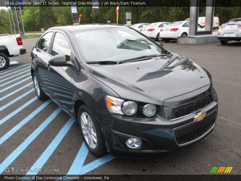 Nightfall Gray Metallic / Jet Black/Dark Titanium 2016 Chevrolet Sonic LT Sedan