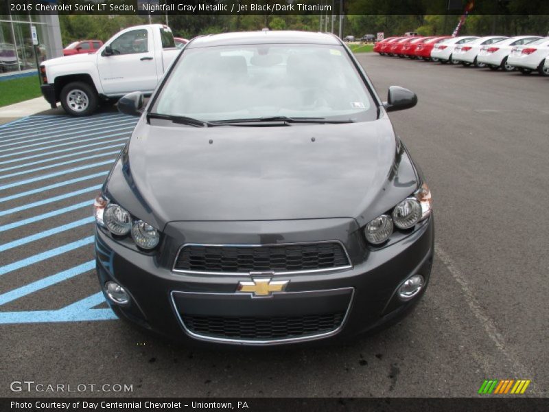 Nightfall Gray Metallic / Jet Black/Dark Titanium 2016 Chevrolet Sonic LT Sedan