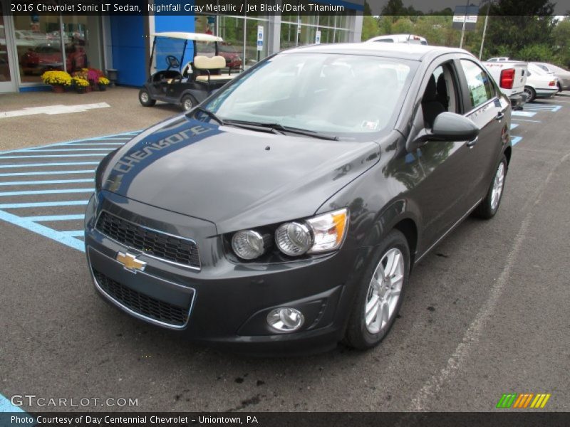 Nightfall Gray Metallic / Jet Black/Dark Titanium 2016 Chevrolet Sonic LT Sedan