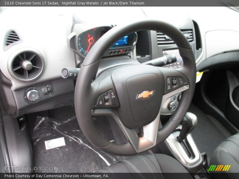 Nightfall Gray Metallic / Jet Black/Dark Titanium 2016 Chevrolet Sonic LT Sedan