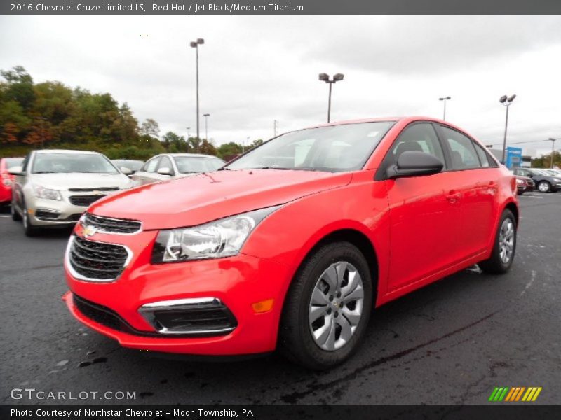 Red Hot / Jet Black/Medium Titanium 2016 Chevrolet Cruze Limited LS