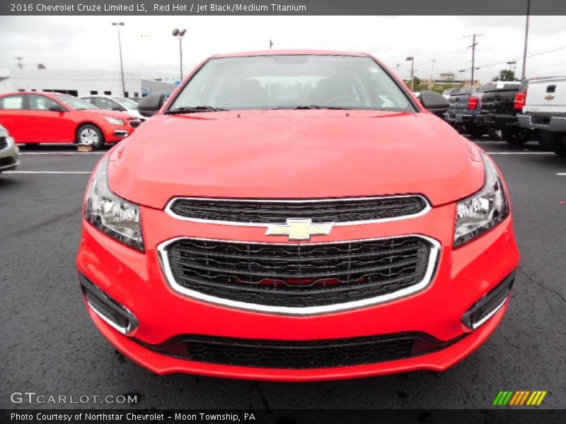 Red Hot / Jet Black/Medium Titanium 2016 Chevrolet Cruze Limited LS