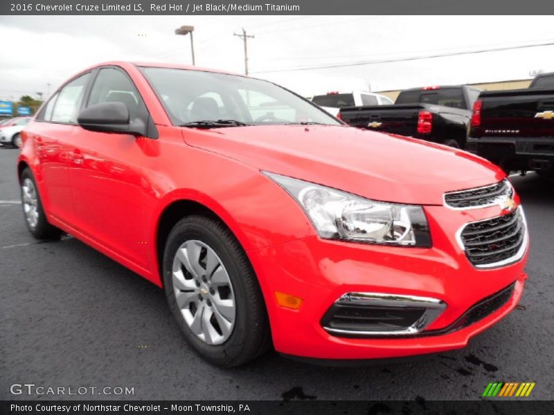 Red Hot / Jet Black/Medium Titanium 2016 Chevrolet Cruze Limited LS