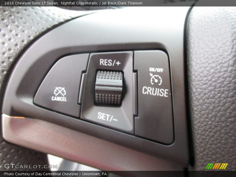 Nightfall Gray Metallic / Jet Black/Dark Titanium 2016 Chevrolet Sonic LT Sedan