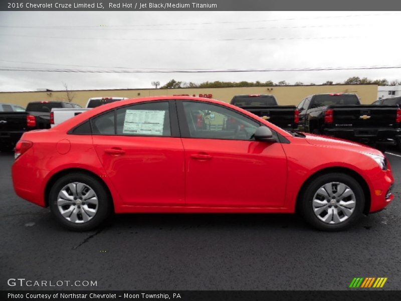 Red Hot / Jet Black/Medium Titanium 2016 Chevrolet Cruze Limited LS