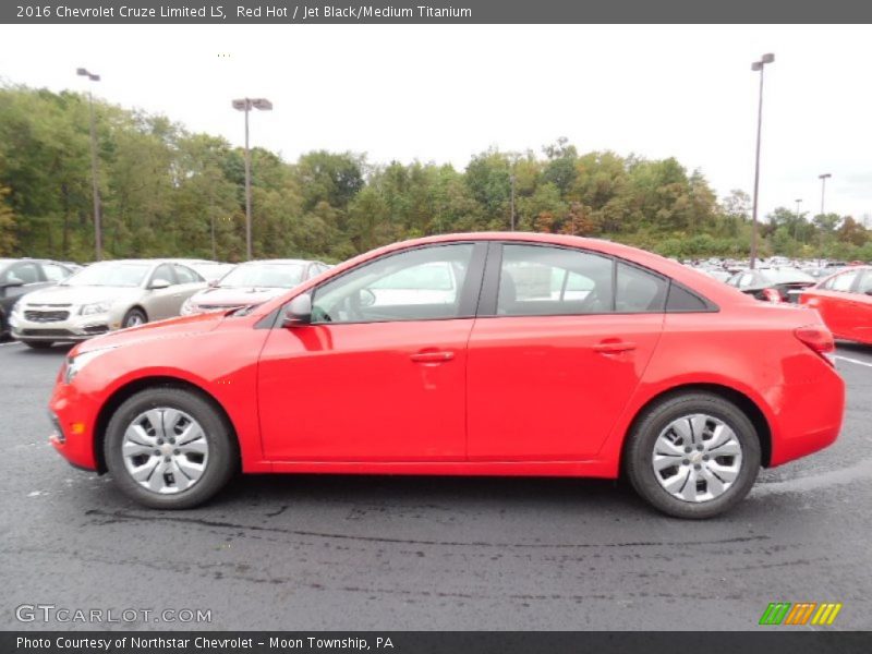 Red Hot / Jet Black/Medium Titanium 2016 Chevrolet Cruze Limited LS