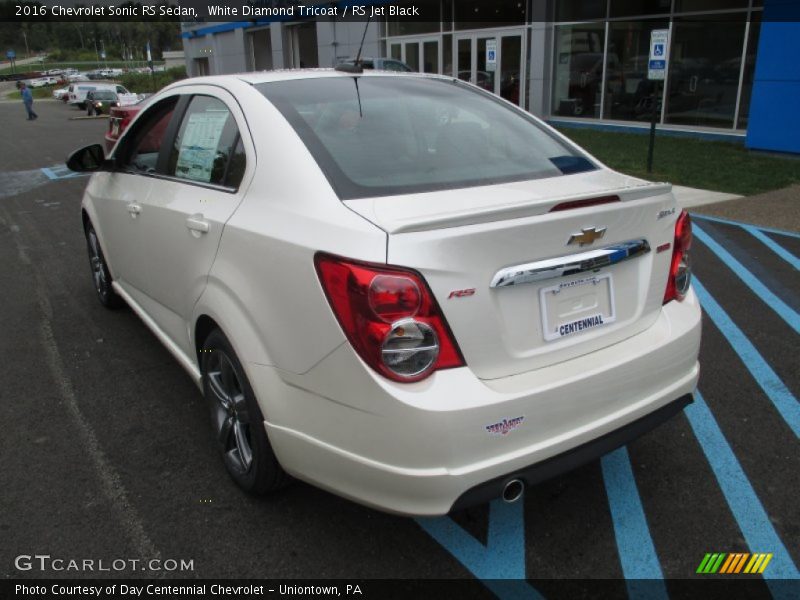 White Diamond Tricoat / RS Jet Black 2016 Chevrolet Sonic RS Sedan