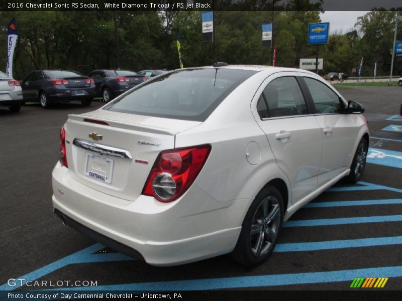 White Diamond Tricoat / RS Jet Black 2016 Chevrolet Sonic RS Sedan