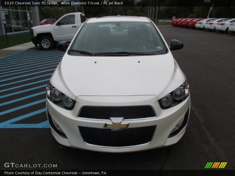 White Diamond Tricoat / RS Jet Black 2016 Chevrolet Sonic RS Sedan