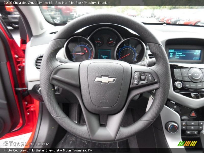 Red Hot / Jet Black/Medium Titanium 2016 Chevrolet Cruze Limited LS