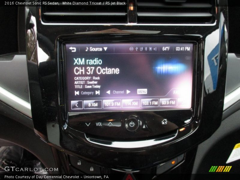 White Diamond Tricoat / RS Jet Black 2016 Chevrolet Sonic RS Sedan