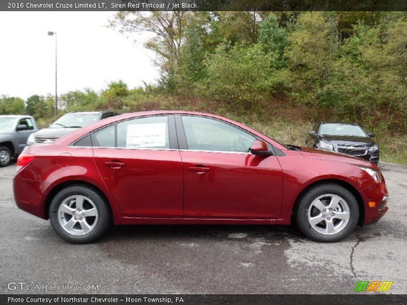 Siren Red Tintcoat / Jet Black 2016 Chevrolet Cruze Limited LT
