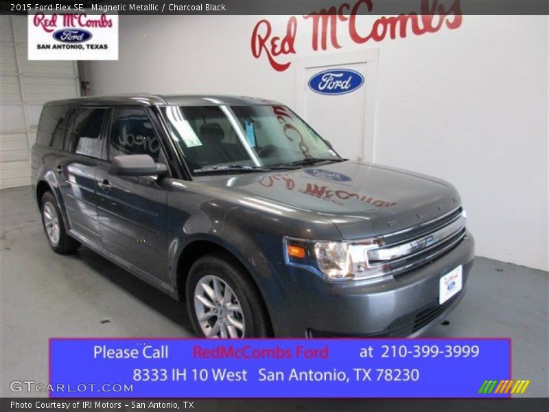 Magnetic Metallic / Charcoal Black 2015 Ford Flex SE