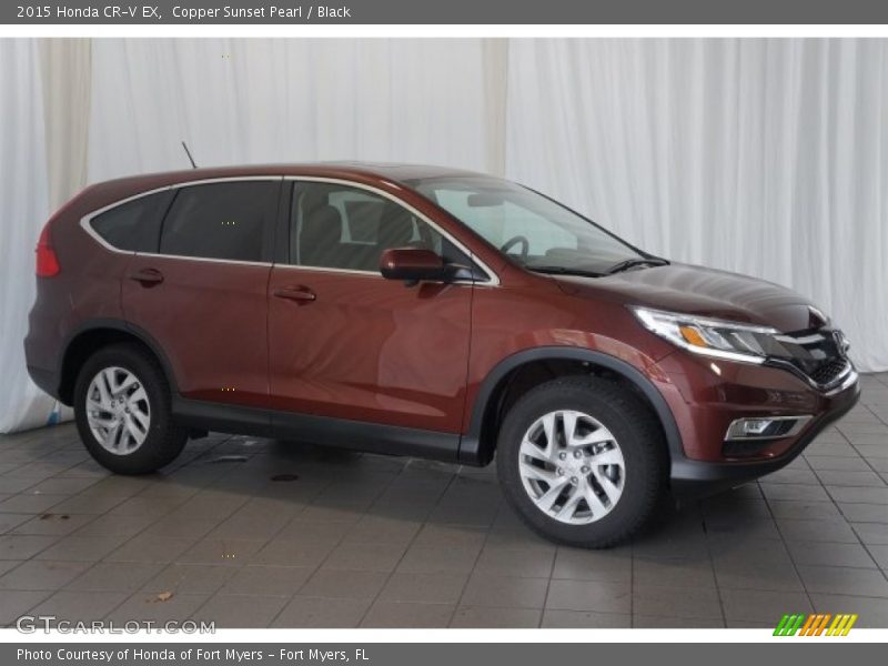 Copper Sunset Pearl / Black 2015 Honda CR-V EX