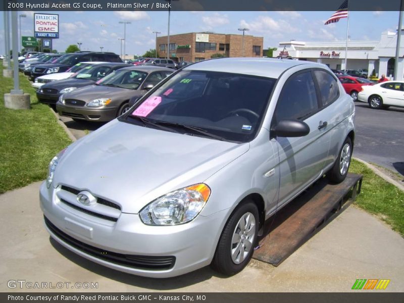 Platinum Silver / Black 2008 Hyundai Accent GS Coupe