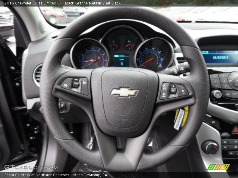 Black Granite Metallic / Jet Black 2016 Chevrolet Cruze Limited LT