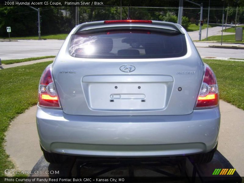Platinum Silver / Black 2008 Hyundai Accent GS Coupe