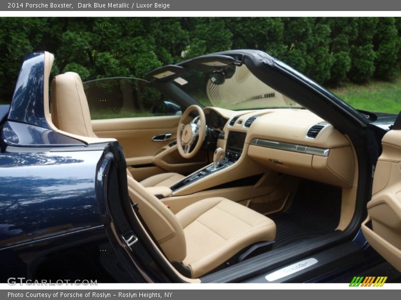 Dark Blue Metallic / Luxor Beige 2014 Porsche Boxster