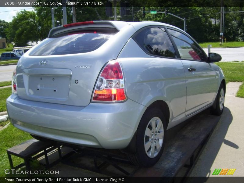 Platinum Silver / Black 2008 Hyundai Accent GS Coupe