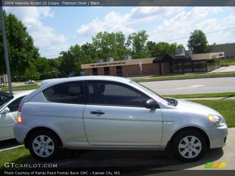 Platinum Silver / Black 2008 Hyundai Accent GS Coupe
