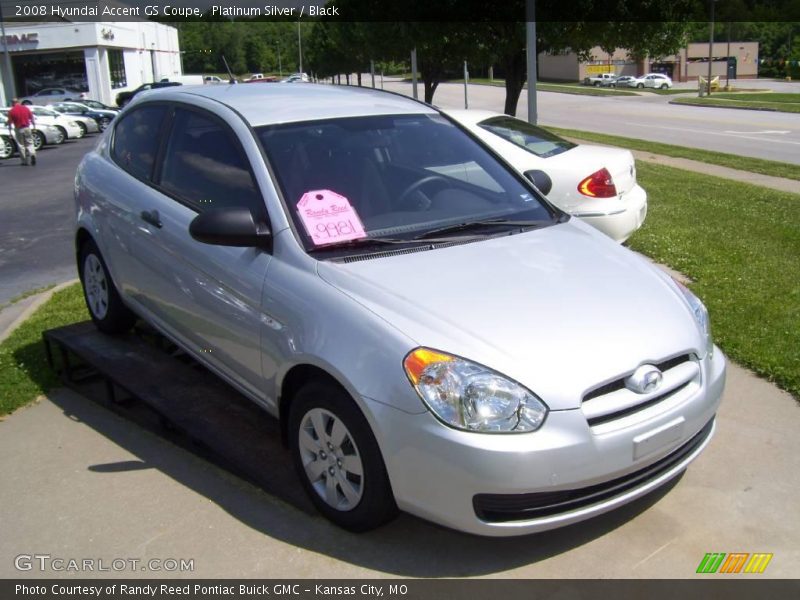 Platinum Silver / Black 2008 Hyundai Accent GS Coupe
