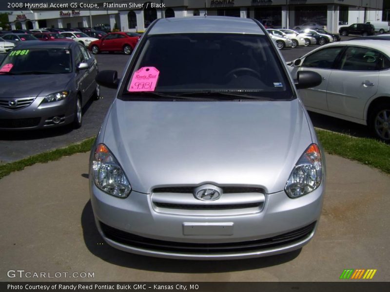 Platinum Silver / Black 2008 Hyundai Accent GS Coupe
