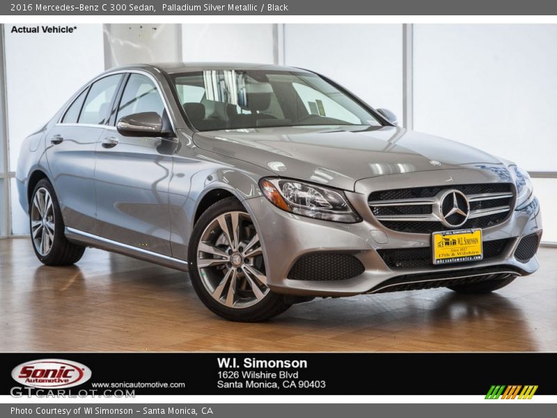 Palladium Silver Metallic / Black 2016 Mercedes-Benz C 300 Sedan