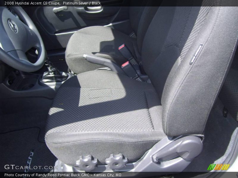 Platinum Silver / Black 2008 Hyundai Accent GS Coupe