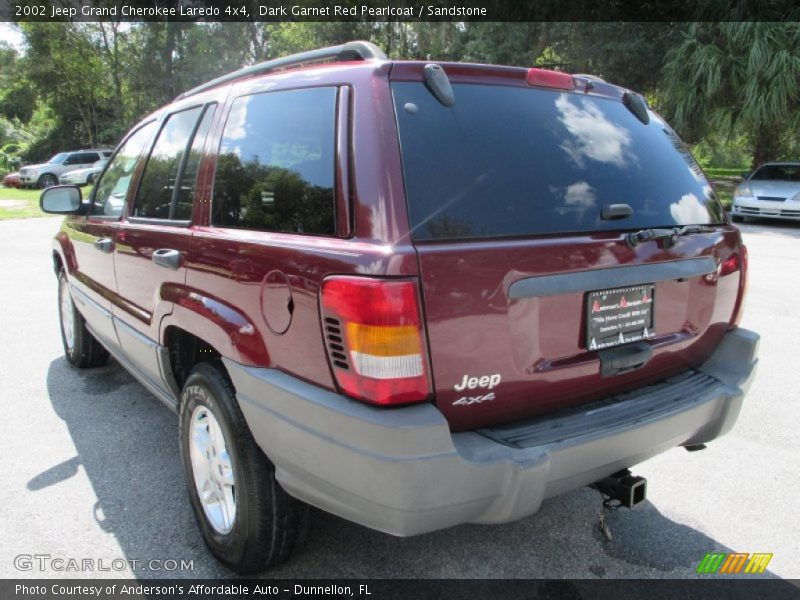 Dark Garnet Red Pearlcoat / Sandstone 2002 Jeep Grand Cherokee Laredo 4x4