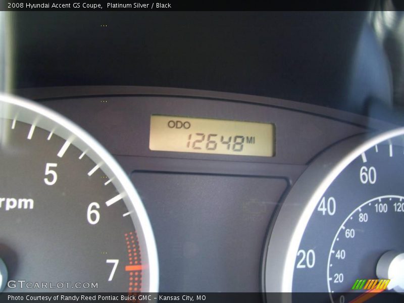 Platinum Silver / Black 2008 Hyundai Accent GS Coupe