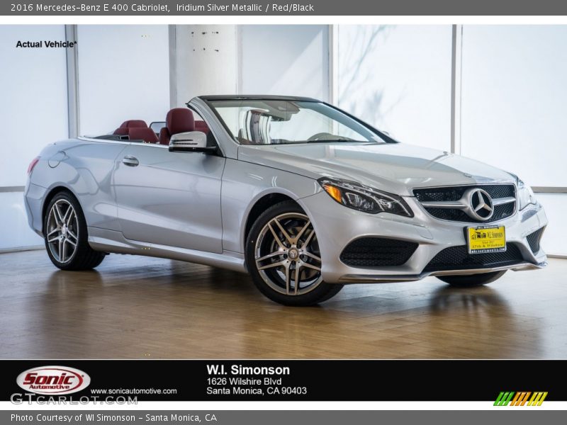 Iridium Silver Metallic / Red/Black 2016 Mercedes-Benz E 400 Cabriolet