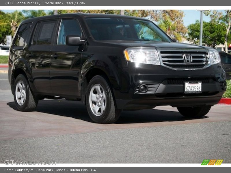 Crystal Black Pearl / Gray 2013 Honda Pilot LX