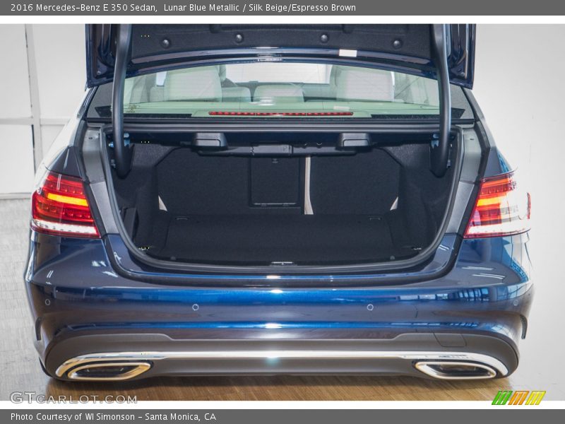 Lunar Blue Metallic / Silk Beige/Espresso Brown 2016 Mercedes-Benz E 350 Sedan