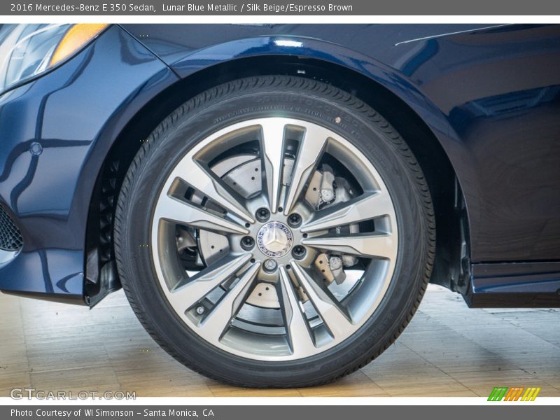 Lunar Blue Metallic / Silk Beige/Espresso Brown 2016 Mercedes-Benz E 350 Sedan