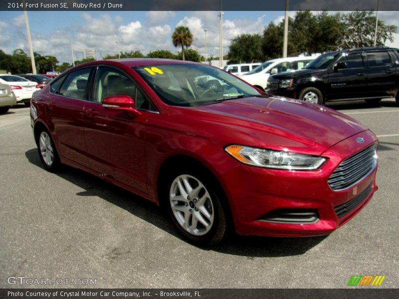 Ruby Red / Dune 2014 Ford Fusion SE