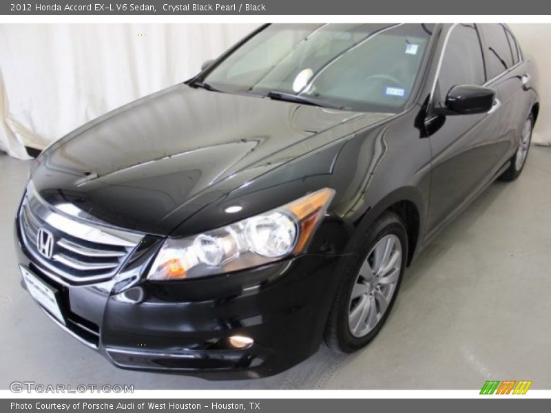 Crystal Black Pearl / Black 2012 Honda Accord EX-L V6 Sedan