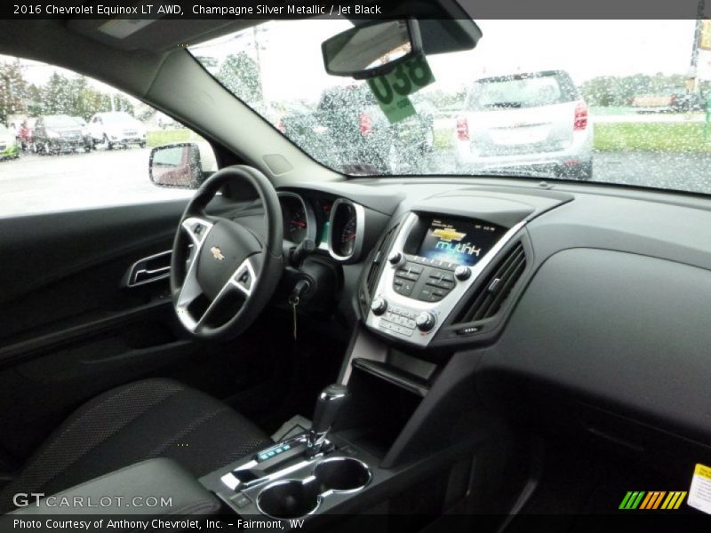 Champagne Silver Metallic / Jet Black 2016 Chevrolet Equinox LT AWD